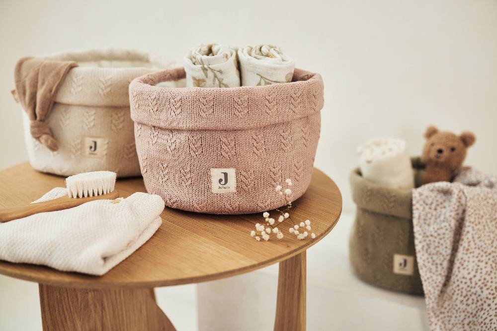 Jollein Pflegekörbchen Grain Knit Wild Rose Verkauf