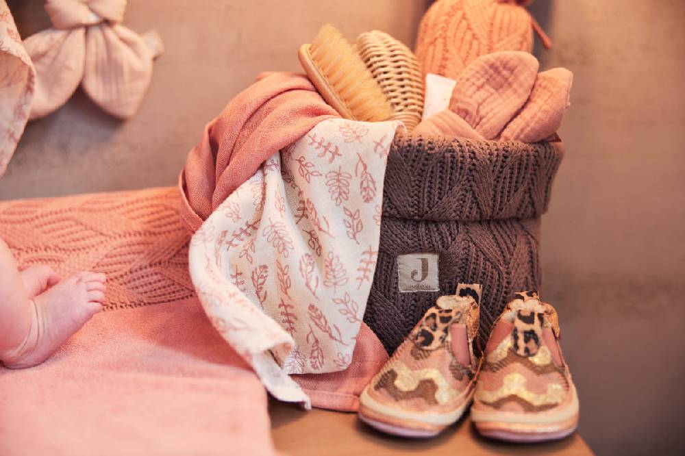Jollein Pflegekörbchen Spring Knit Chestnut Schlussverkauf