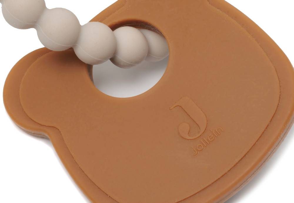 Jollein Beißring Silikon 15x11x1cm Teddy Bear Günstig kaufen