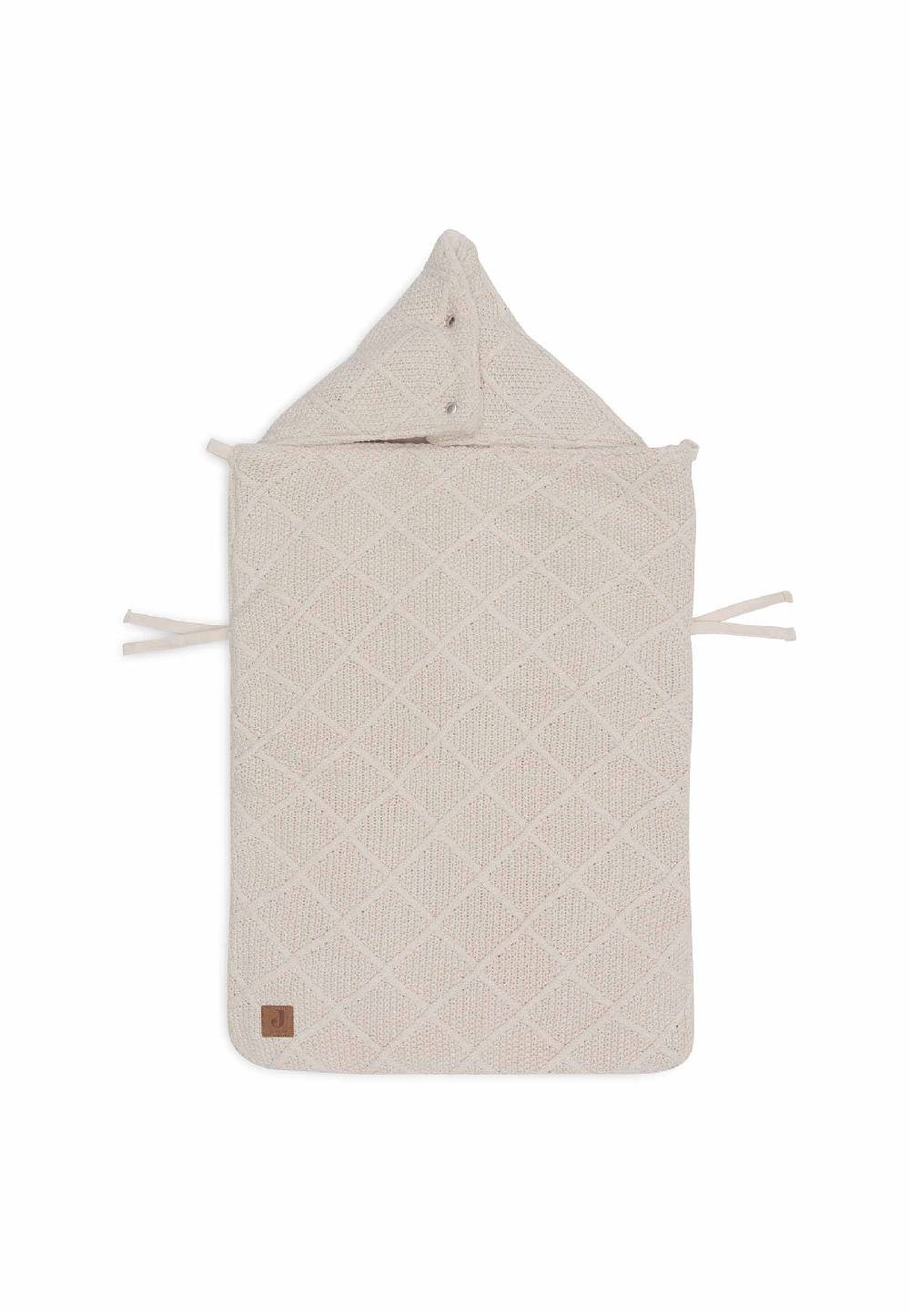 Jollein Fußsack Gruppe 0+ 3/5 Punkte Check Knit - Oatmeal Letzte 3 Tage