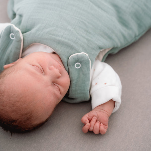 Julius Zöllner Musselin Babyschlafsack, Grün Heißer Verkauf