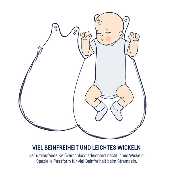 Julius Zöllner Musselin Babyschlafsack, Grün Heißer Verkauf