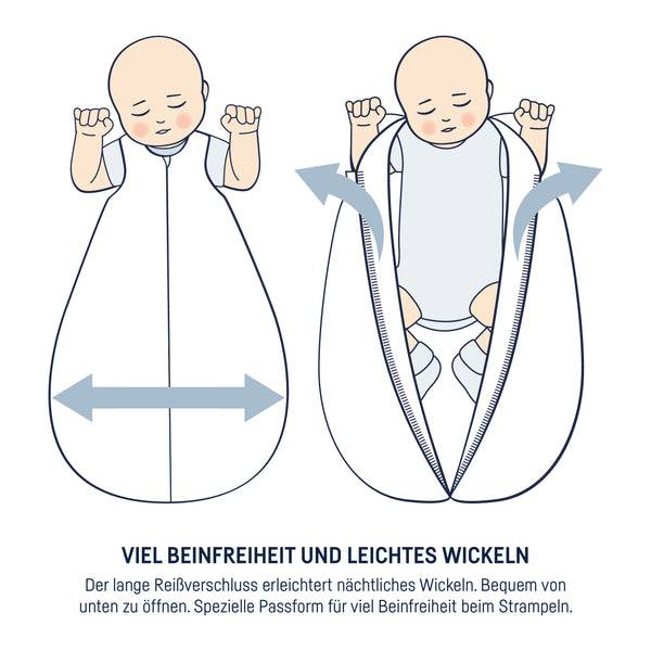 Julius Zöllner Musselin Sommerschlafsack, Blau Top Angebot