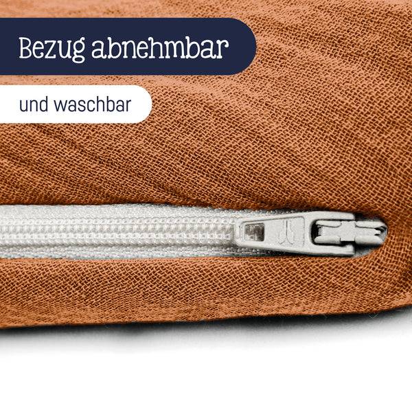 Julius Zöllner Stillkissen aus Baumwollmusselin, rost Bis zu 60% Rabatt