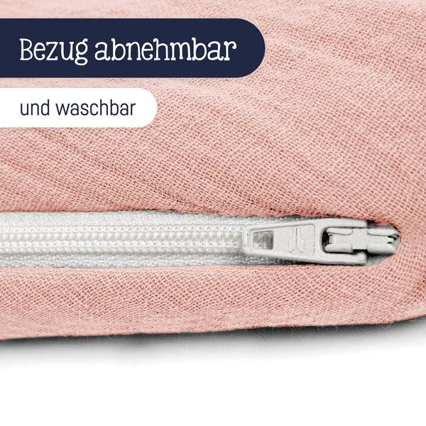 Julius Zöllner Stillkissen aus Baumwollmusselin, dusty rose Nur für heute