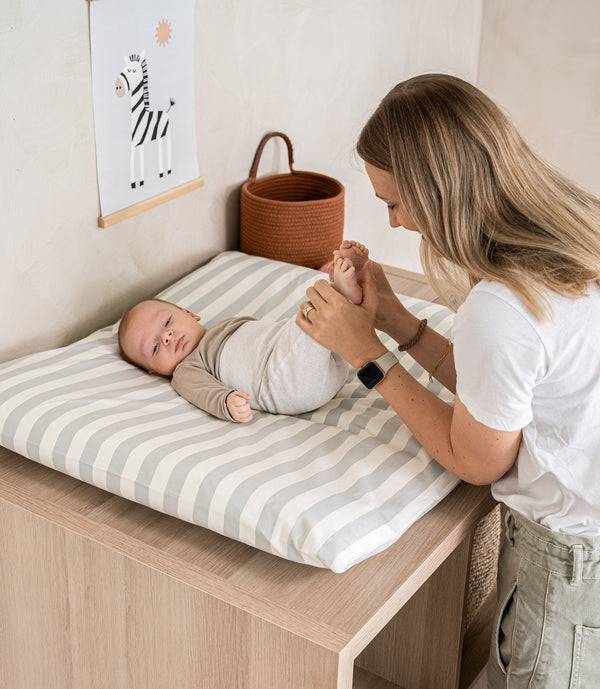 Julius Zöllner Bezug Wickelunterlage aus Organic, Stripes Speichern exportieren