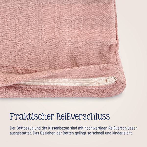 Julius Zöllner Bettwäsche aus Baumwollmusselin, Dusty Rose Vierteljährliche Förderung