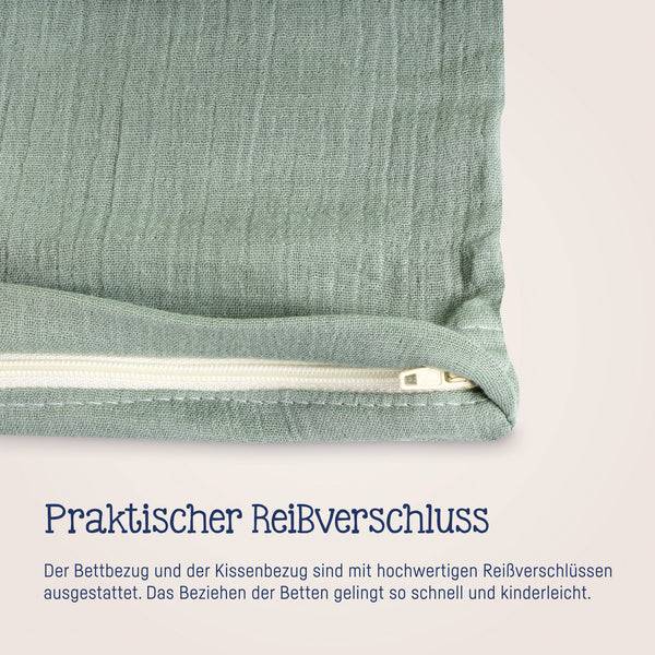Julius Zöllner Bettwäsche aus Baumwollmusselin, Grün Discount Store für neue Produkte