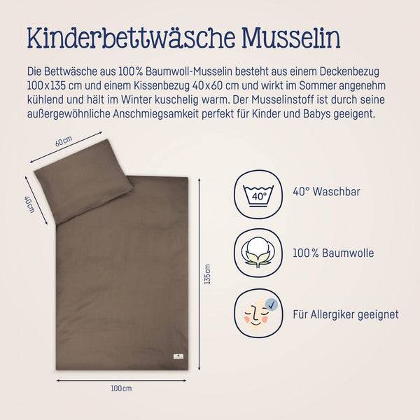 Julius Zöllner Bettwäsche aus Baumwollmusselin, Nougat Super Rabatt