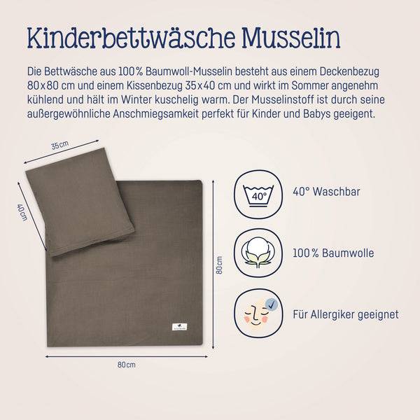 Julius Zöllner Bettwäsche aus Baumwollmusselin, Nougat Super Rabatt