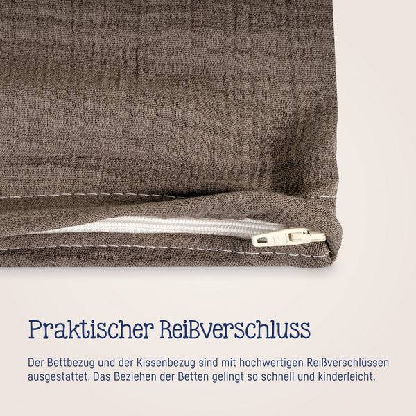 Julius Zöllner Bettwäsche aus Baumwollmusselin, Nougat Super Rabatt
