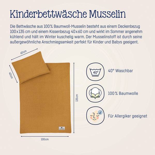 Julius Zöllner Bettwäsche aus Baumwollmusselin, Zimt Clearance-Verkauf