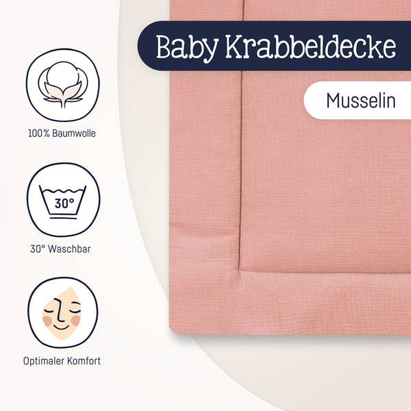 Julius Zöllner Krabbeldecke, dusty rose Blitzverkäufe