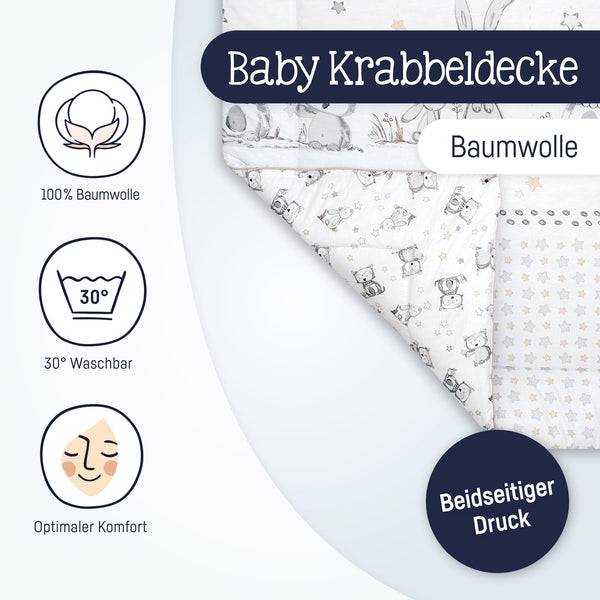 Julius Zöllner Krabbeldecke, Häschen & Eule Fabrik Onlineshop