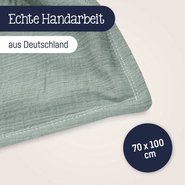 Julius Zöllner Kuscheldecke aus Baumwollmusselin, Grün 50% Rabatt für begrenzte Zeit