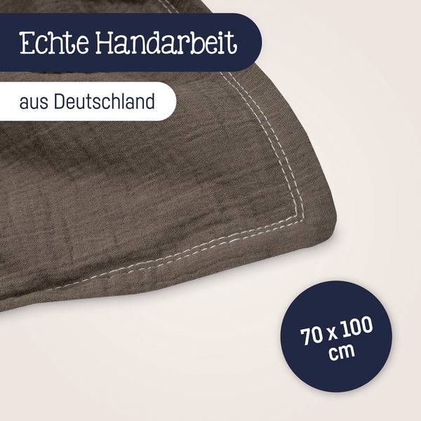 Julius Zöllner Kuscheldecke aus Baumwollmusselin, nougat 2025