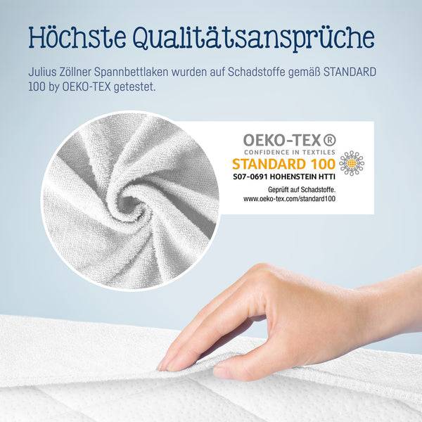 Julius Zöllner Fottee Spannbettlaken für Babymatratzen 60x120 bis 70x140cm, Weiß Großer Ausverkauf