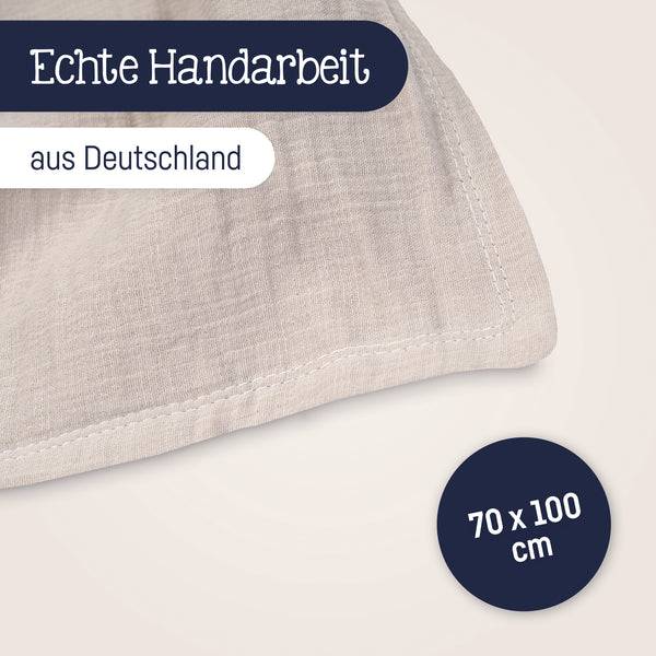Julius Zöllner Kuscheldecke aus Baumwollmusselin, sand Lagerräumung