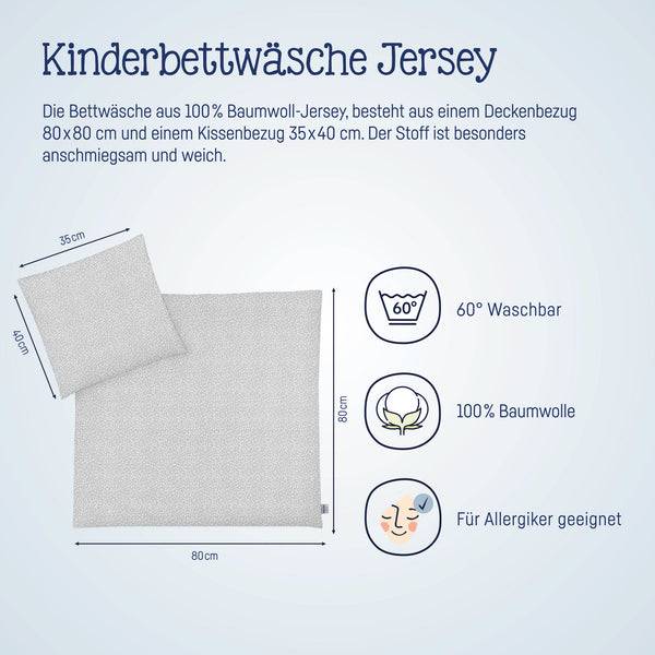 Julius Zöllner Jersey Bettwäsche Tiny Squares Grey Bis zu 60% Rabatt