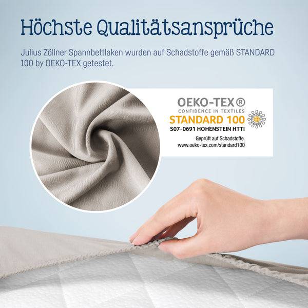 Julius Zöllner Jersey Spannbettlaken für Babymatratzen 60x120 bis 70x140cm, Taupe Sonderangebot