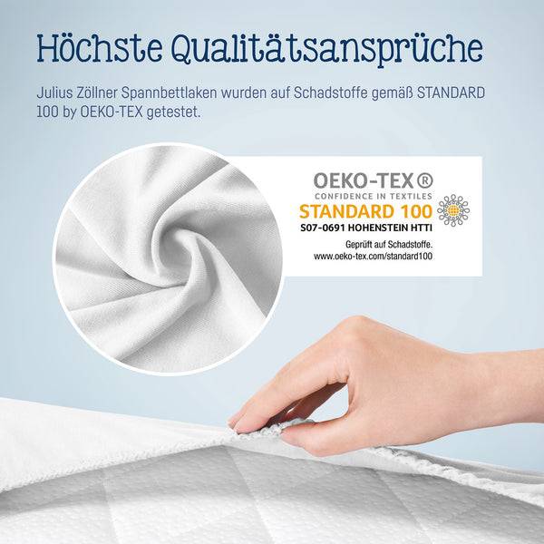 Julius Zöllner Jersey Spannbettlaken für Babymatratzen 60x120 bis 70x140cm, Weiß Günstig kaufen