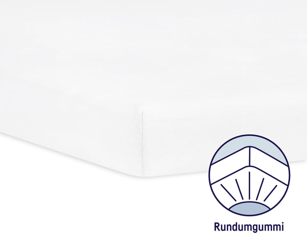 Julius Zöllner Jersey Spannbettlaken für das Beistellbettchen 50x100cm, Weiß Großer Ausverkauf