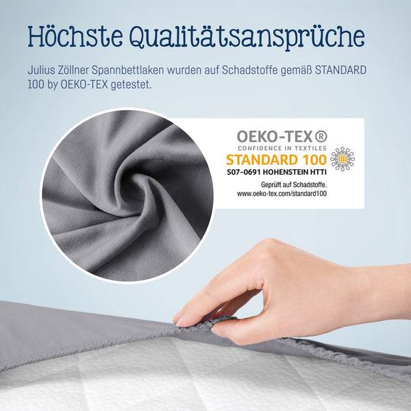 Julius Zöllner Jersey Spannbettlaken für Wiegen & Stubenwagenmatratzen 90x 40 cm, Anthracite Flash Sale