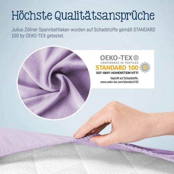 Julius Zöllner Jersey Spannbettlaken für Wiegen & Stubenwagenmatratzen 90x 40 cm, Flieder Preisnachlass