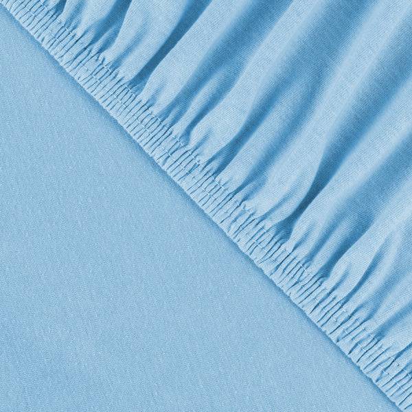 Julius Zöllner Jersey Spannbettlaken für Wiegen & Stubenwagenmatratzen 90x 40 cm, Hellblau Saisonschlussverkauf