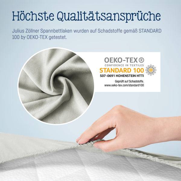 Julius Zöllner Jersey Spannbettlaken für Wiegen & Stubenwagenmatratzen 90x 40 cm, hellgrau Black Friday