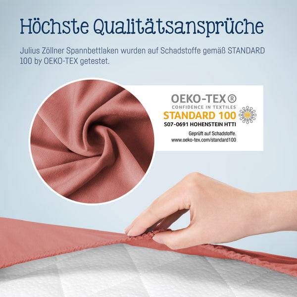 Julius Zöllner Jersey Spannbettlaken für Wiegen & Stubenwagenmatratzen 90x 40 cm, Terra Muttertagsangebot