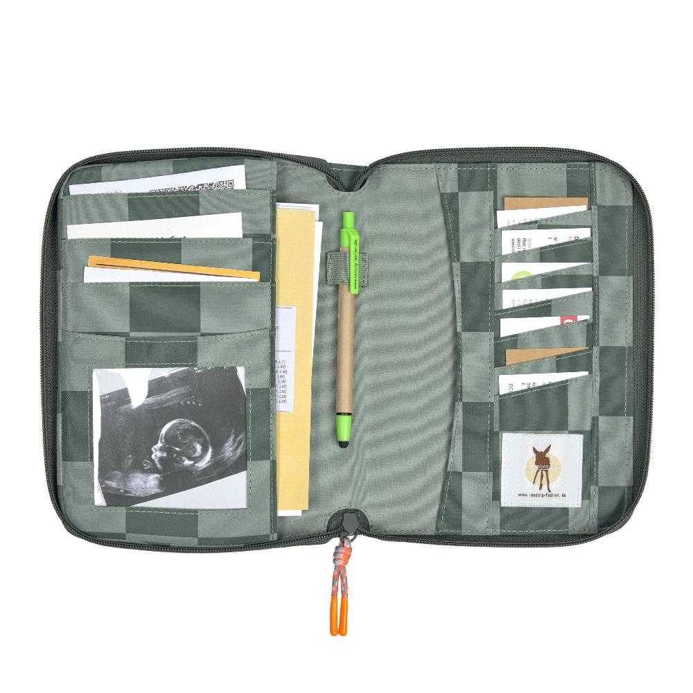Lässig Mutterpasshülle - Dokumentenmappe, Grün Oliv Flash Sale
