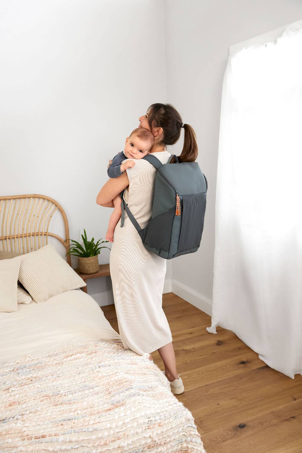 Lässig Wickelrucksack reflektierend - Slender Up Backpack, Anthrazit Black Friday