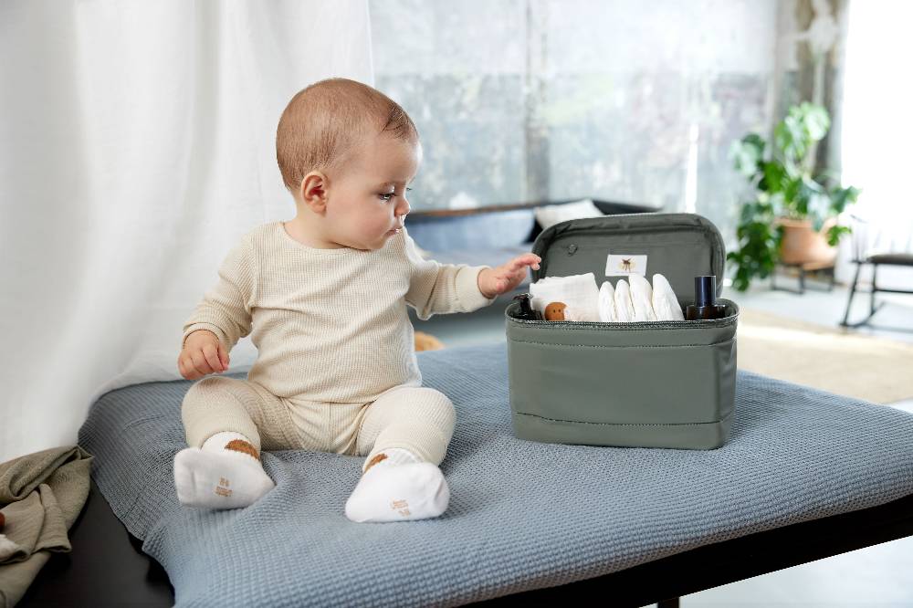 Lässig Wickeltisch Organizer, Oliv Blitzangebot