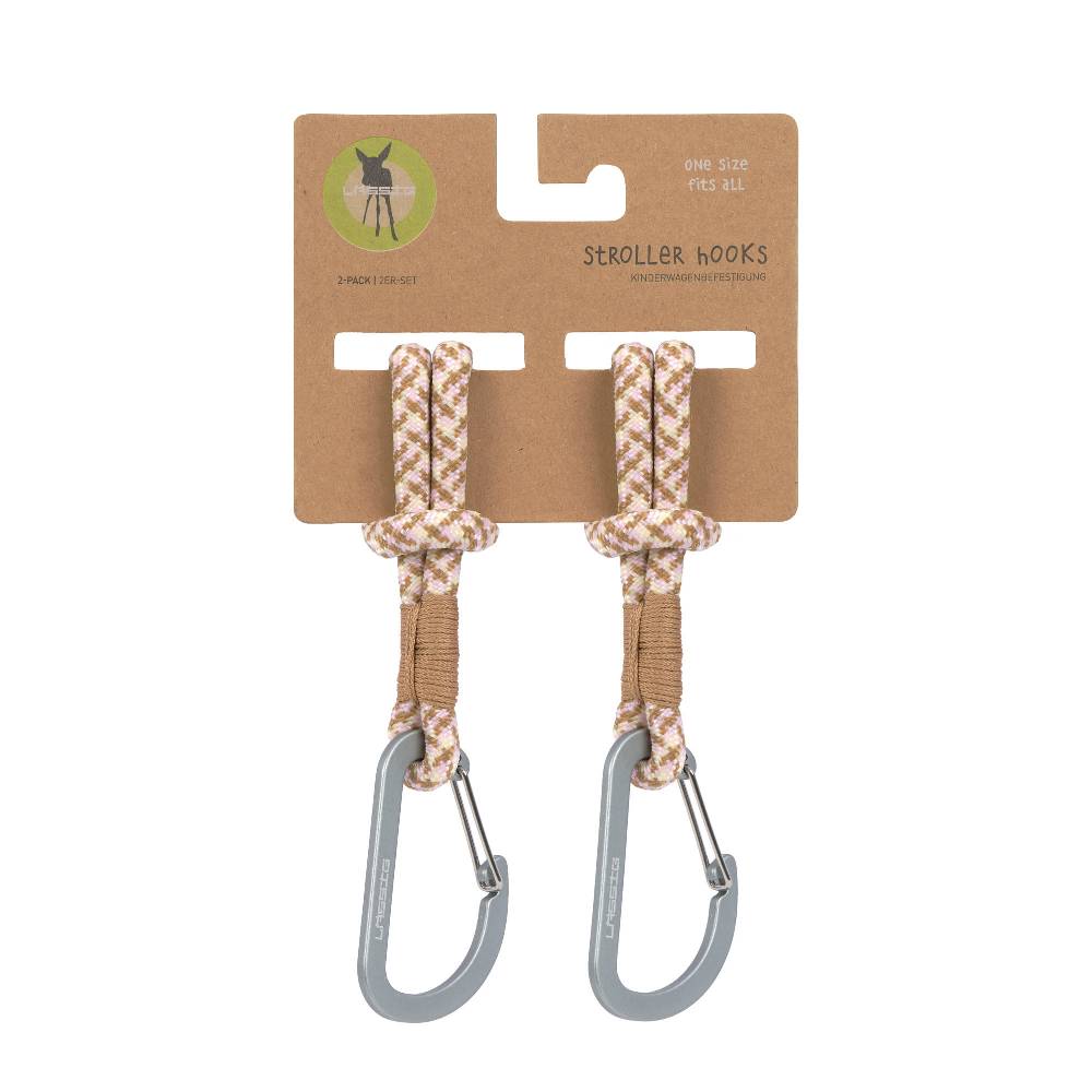 Lässig Kinderwagenhaken 2er Set - Karabiner, Beige Vanille Neuheiten