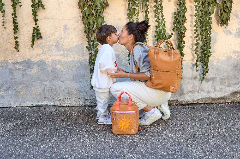 Lässig Wickelrucksack Square Little One & Me - Big, Karamell VIP-Rabatte