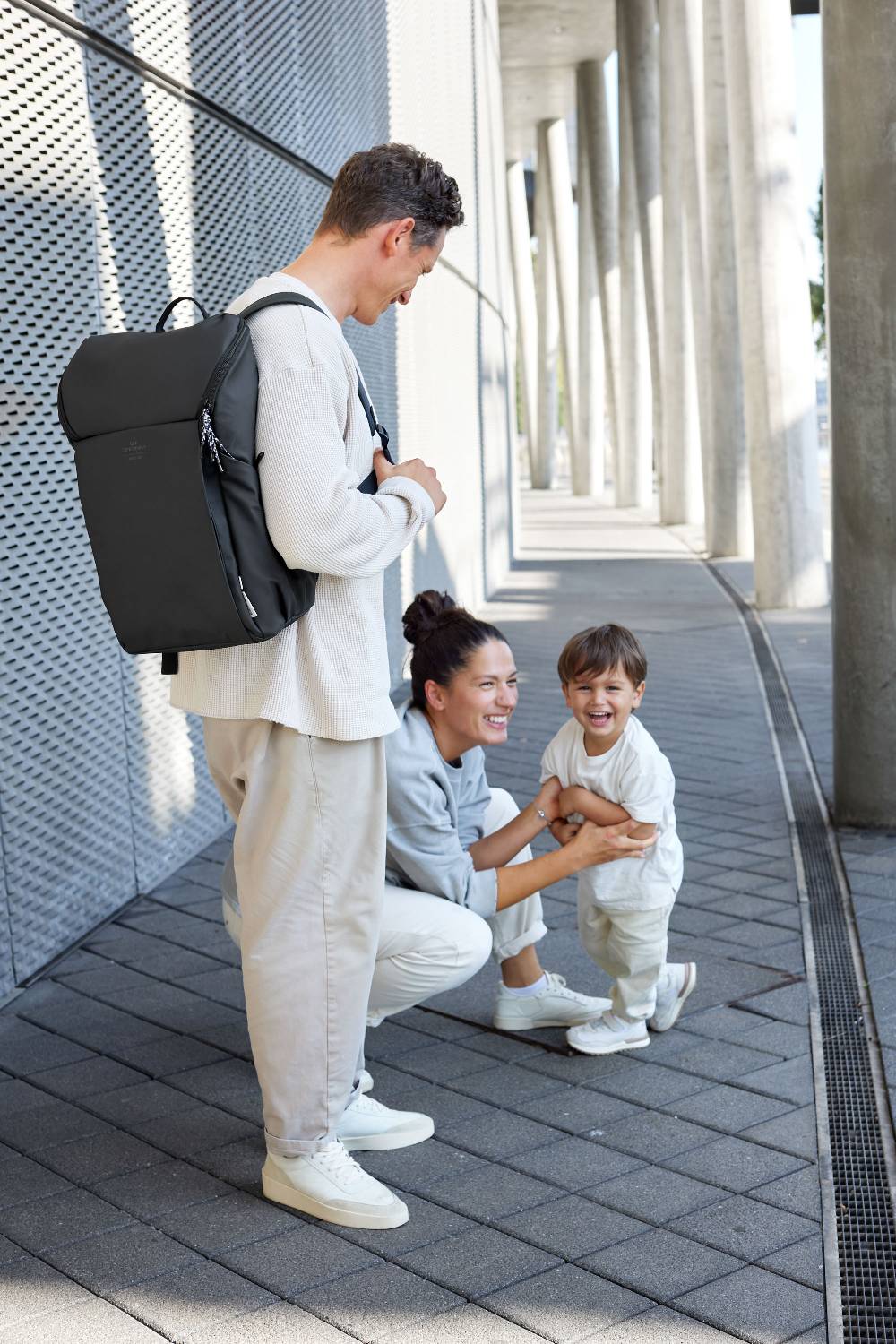 Lässig Wickelrucksack - Slender Up Backpack, Schwarz Tiefpreis