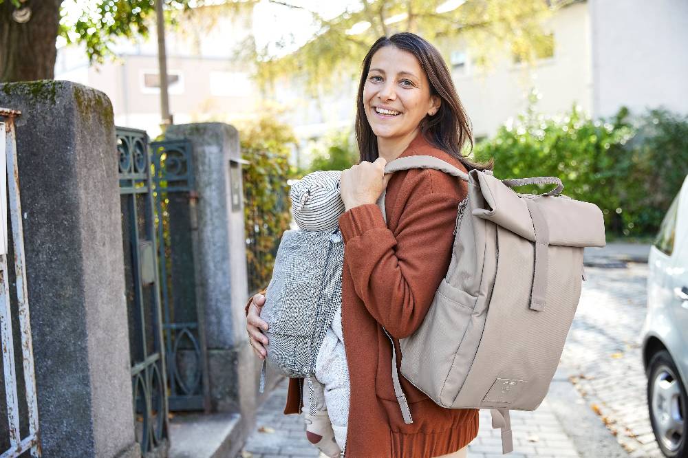 Lässig Wickelrucksack - Rolltop Up Backpack, Taupe (Limited Edition) Super Sparpreis