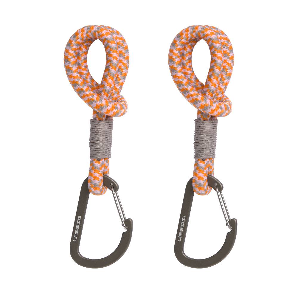 Lässig Kinderwagenhaken 2er Set - Karabiner, Beige Orange Zeitbegrenzte Promotion