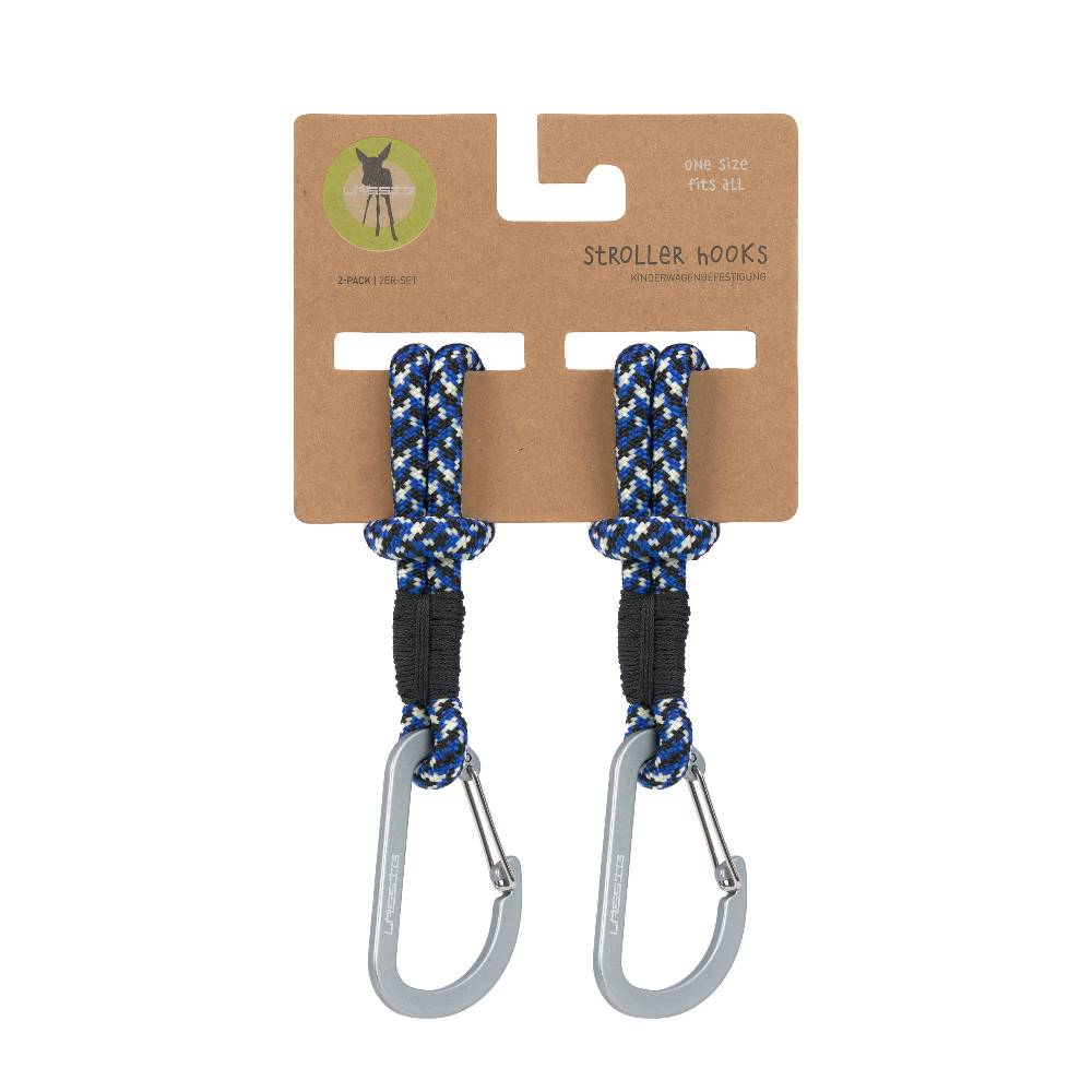 Lässig Kinderwagenhaken 2er Set - Karabiner, Schwarz Blau Bis zu 50% Rabatt