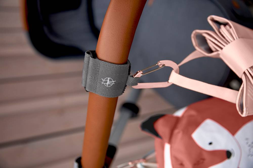 Lässig Kinderwagenhaken 2er Set - Karabiner, Grau Clearance-Verkauf