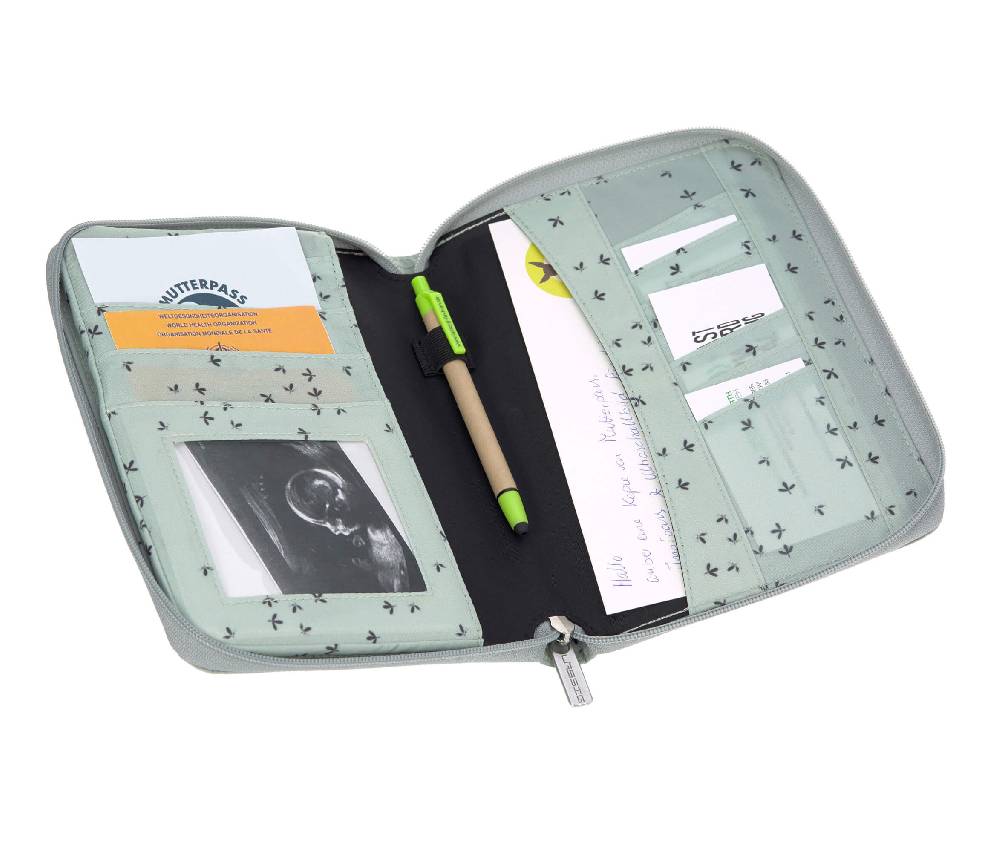 Lässig Mutterpasshülle - Document Pouch, Floral Mint Im Verkauf