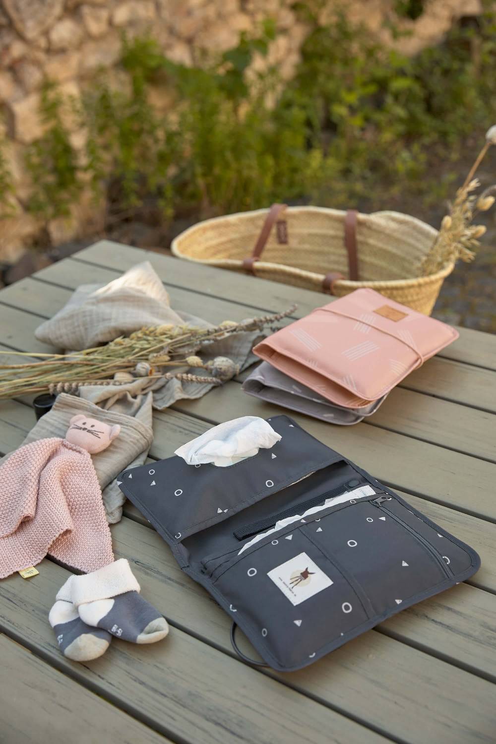 Lässig Windeltasche - Soft Stripes Rose, Rosa 50% Rabatt für begrenzte Zeit