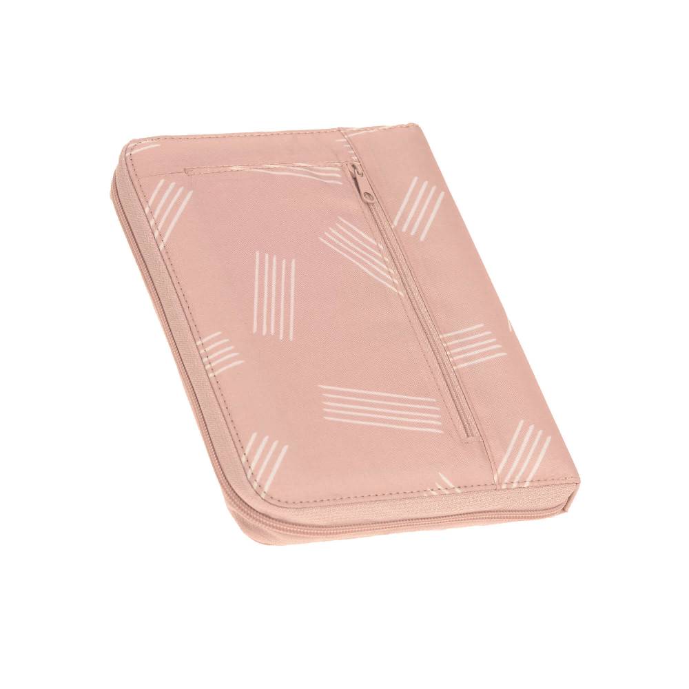 Lässig Mutterpasshülle mit Reißverschluss - Soft Stripes Rose, Rosa Günstig kaufen