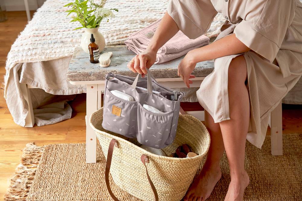 Lässig Wickeltasche - Multitalent Organizer Blocks Taupe, Grau Versandkostenfrei