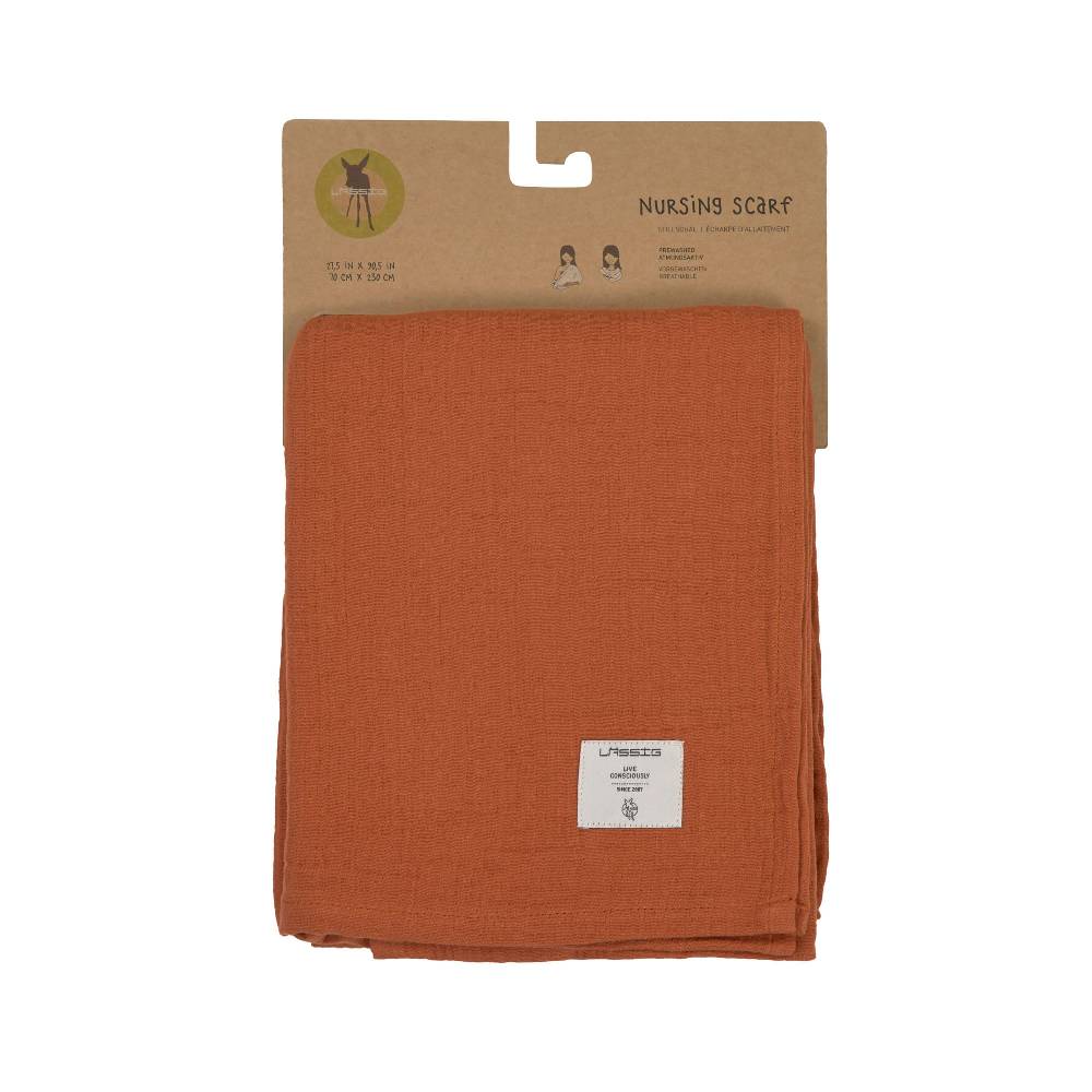 Lässig Stillschal - Musselin Nursing Scarf, Rust Weihnachtsangebot