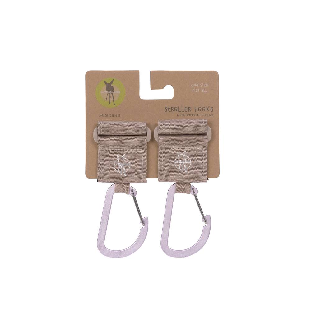 Lässig Kinderwagenhaken 2er Set - Karabiner, Beige Osterangebot