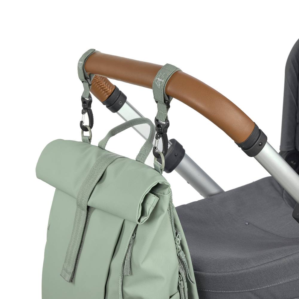 Lässig Wickelrucksack - Rolltop Up Backpack, Silbergrün Jubiläumsangebot