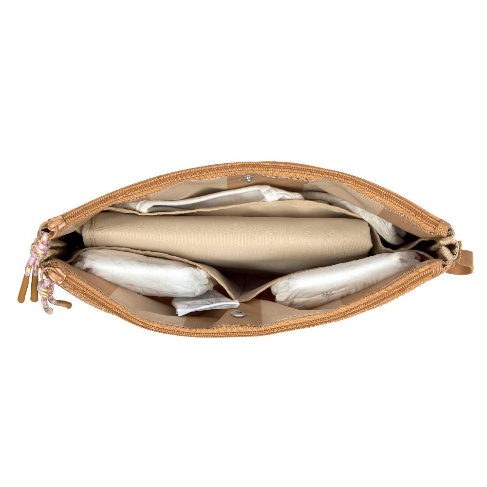 Lässig Windeltasche - Clutch, Kamel Beige Lagerräumung