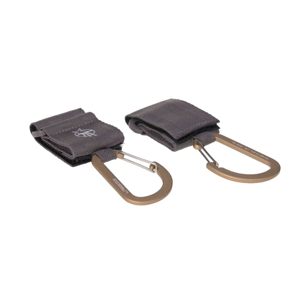 Lässig Kinderwagenhaken 2er Set - Karabiner, Anthrazit Begrenzte Freigabe